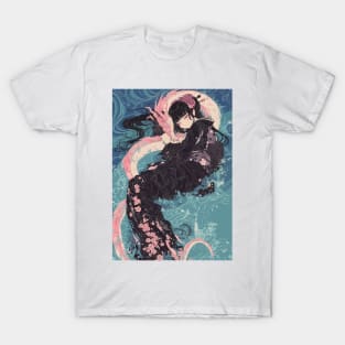 Geisha dragon in water 7205 T-Shirt